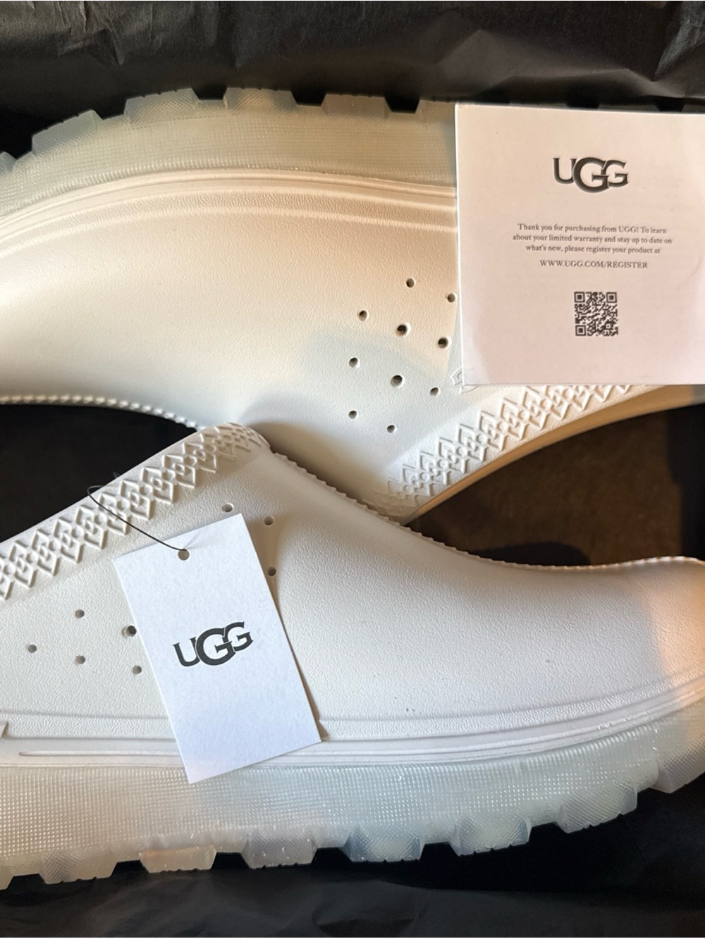 Ugg Tasman Sport White Mens Sz 10 Unisex Slip On Casual Sandals 1138590-WHT NEW